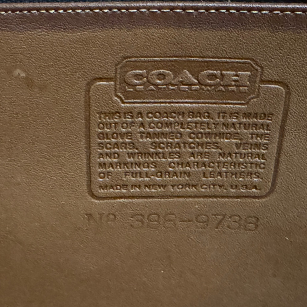 Coach Tan Leather Two-Turn Lock Briefcase - Picture 4 of 5